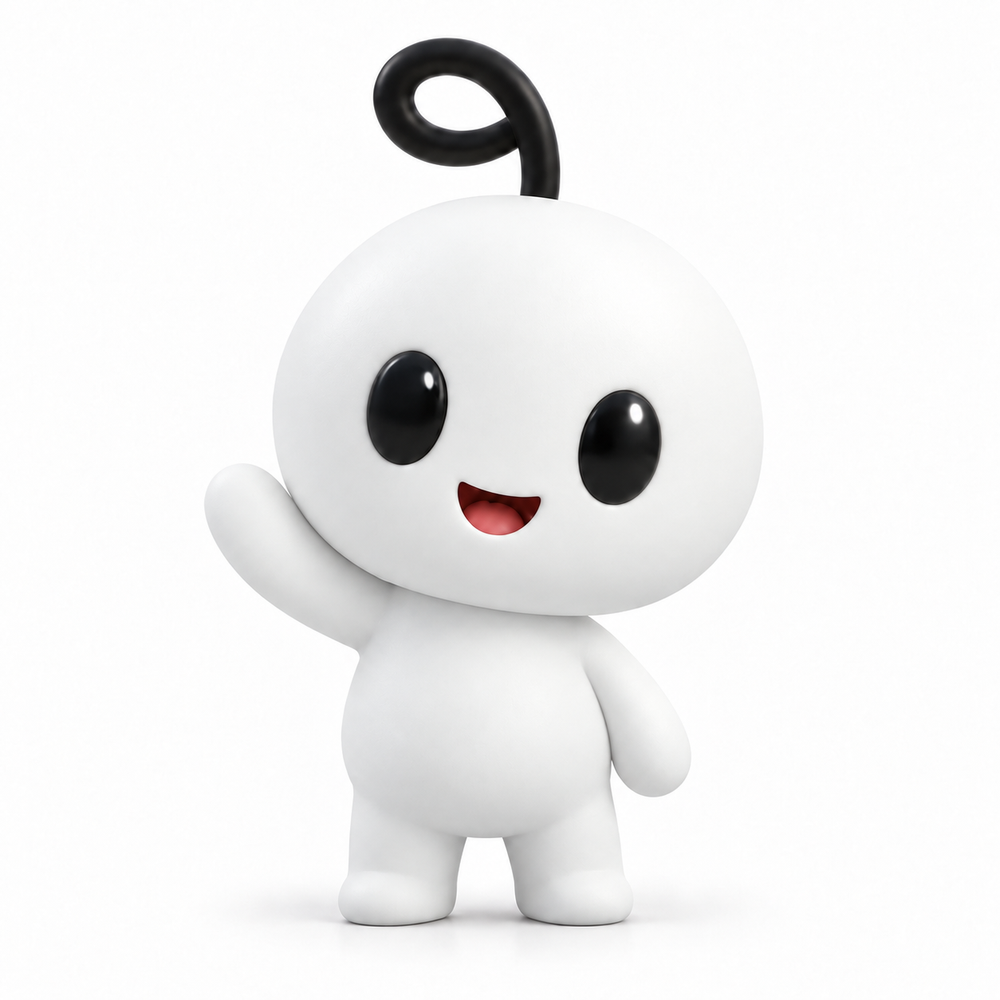 Full-body Pokee waving hello